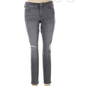 3 for $12 mid rise denim solid gray button skinny ripped jeans bottoms jegging